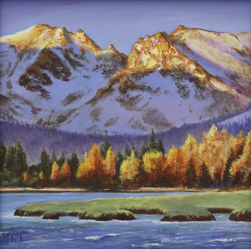 Rocky Mountain Morning 12x12 $750 at Hunter Wolff Gallery